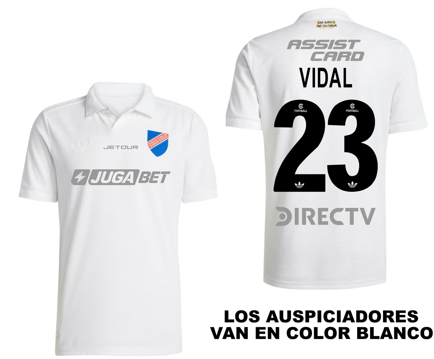 Camiseta local Colo-Colo 100 AÑOS PERSONALIZADA