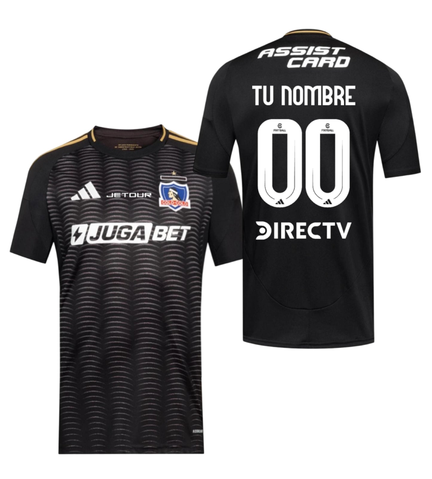 Camiseta Colo Colo Adidas 2025 - Color negro - PERSONALIZADA