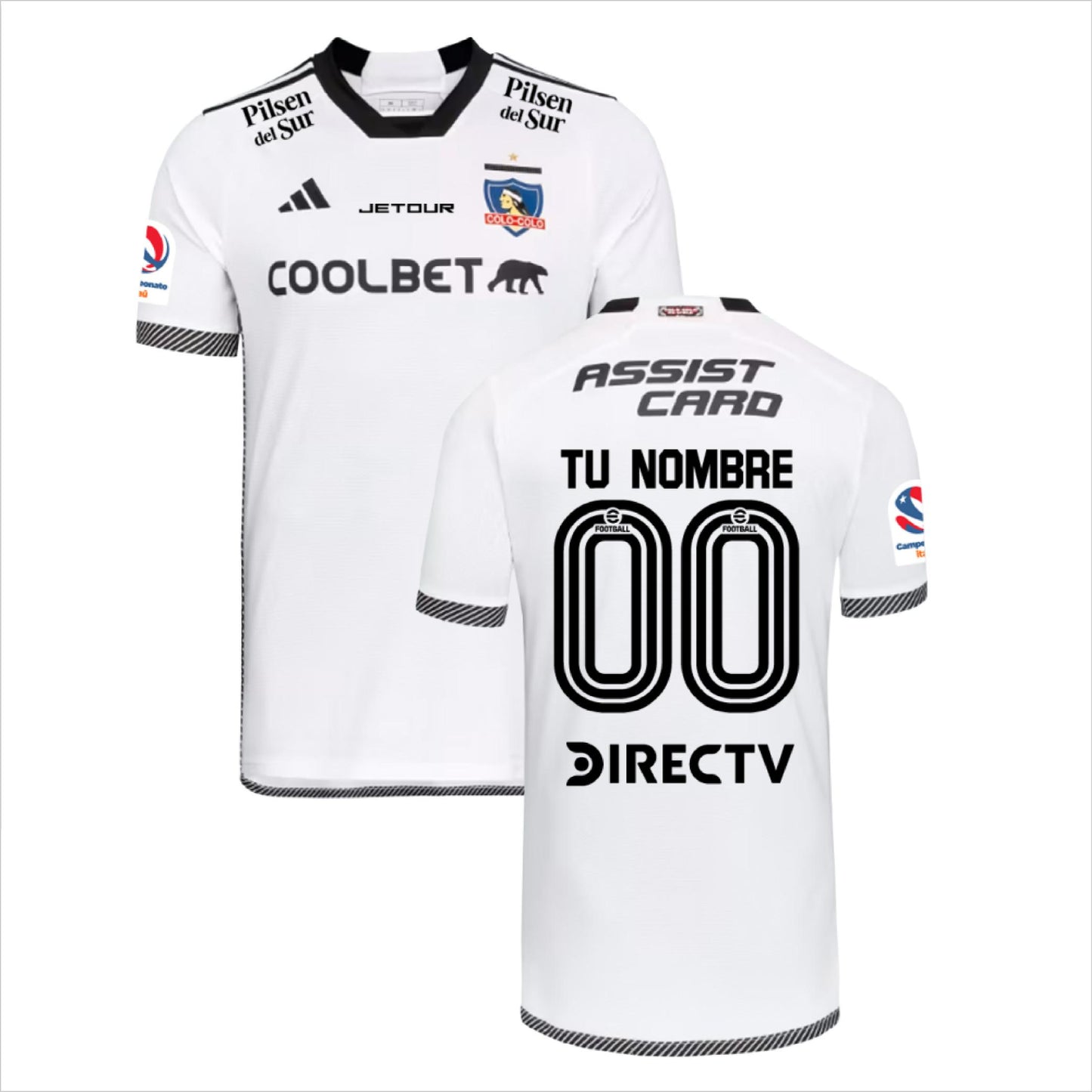 Camiseta Colo Colo Adidas 2024 - Color blanco - FULL ESTAMPADA