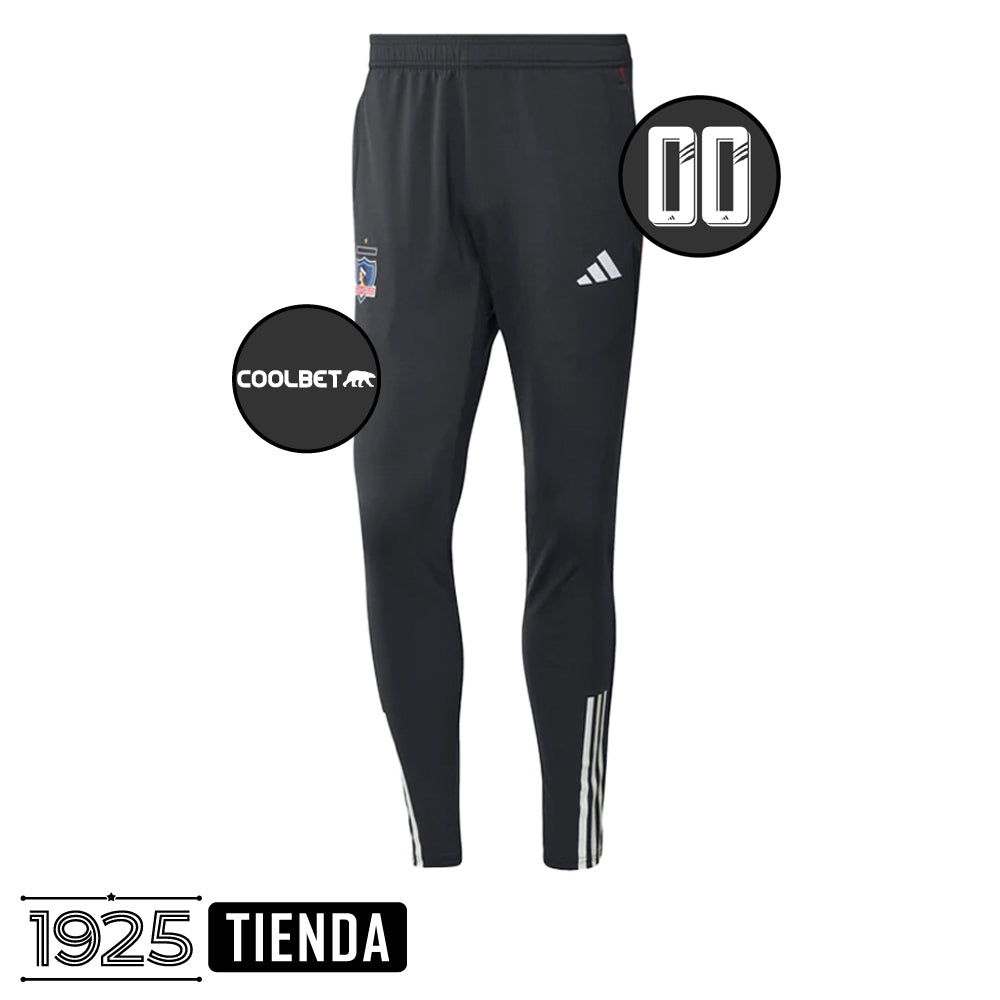 Pantalón de entrenamiento Colo Colo Adidas 2023 - Color gris - FULL ESTAMPADO GRATIS