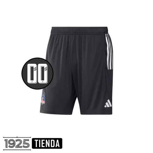 Short de Entrenamiento con bolsillos Colo Colo Adidas 2023 - Color gris - FULL ESTAMPADO GRATIS